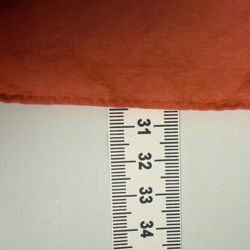 Talbots Womens L Shirt Linen Cotton Blend Coral Button Up Roll Tab Long Sleeve - Picture 8 of 11